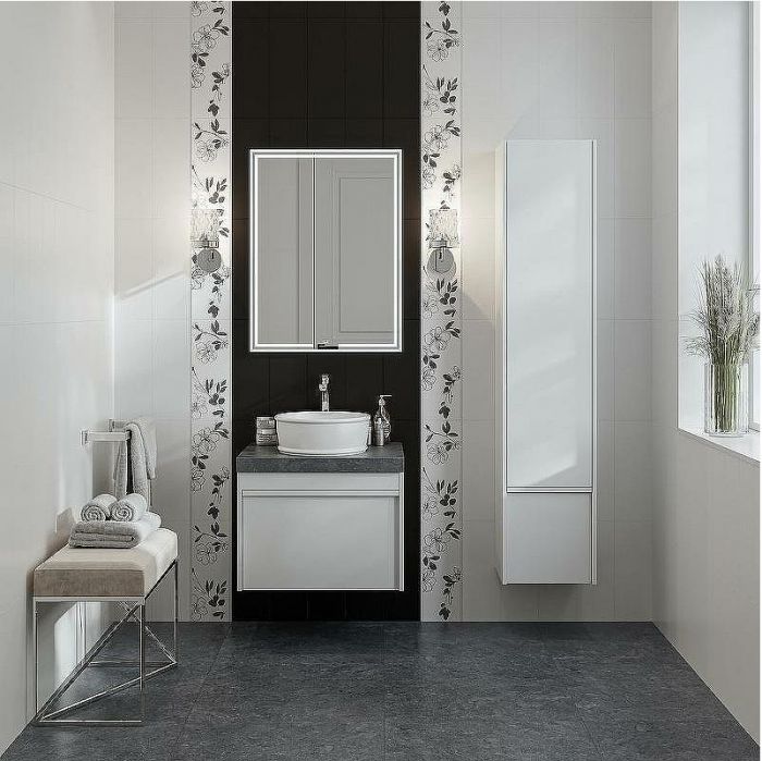 Тумба под раковину Kerama Marazzi Modula 60 MO.60.1+1\WHT подвесная Белая глянцевая