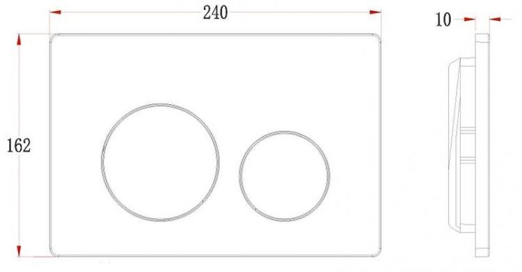 Клавиша смыва Veconi Flush FLV2-W цвет Белый глянцевый Клавиша смыва Veconi Flush FLV2-W цвет Белый глянцевый