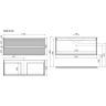 Тумба подвесная SANCOS под раковину Folk, Bianco 1195х445х500, FL120W