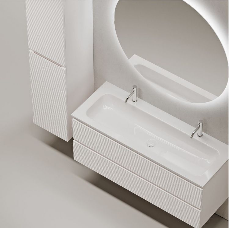 Тумба подвесная SANCOS под раковину Folk, Bianco 1195х445х500, FL120W