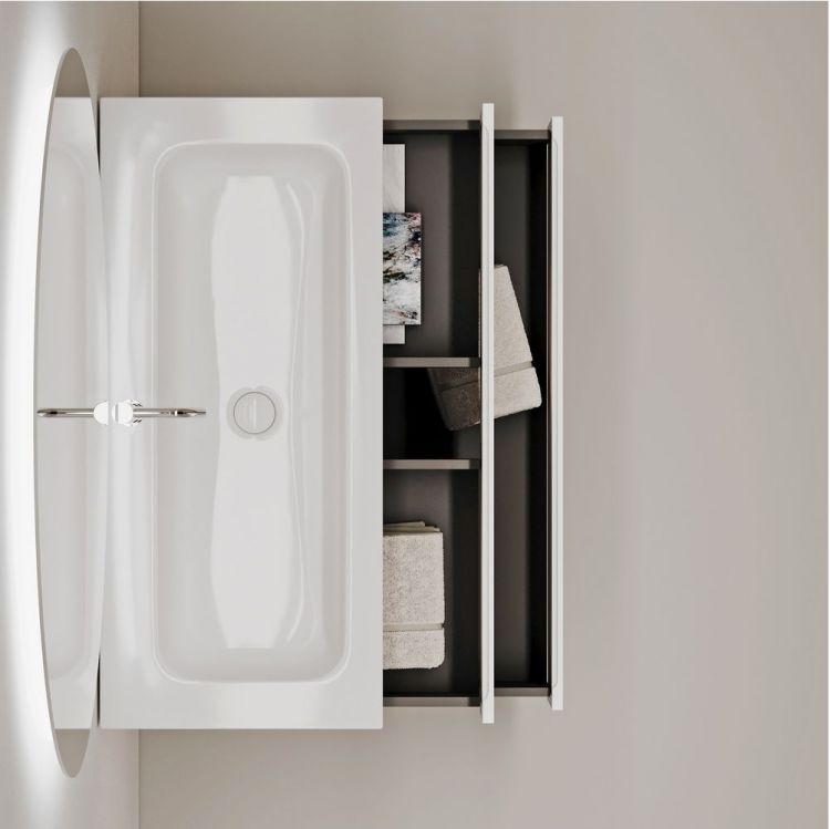 Тумба подвесная SANCOS под раковину Folk, Bianco 1195х445х500, FL120W