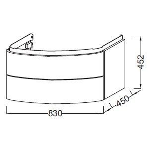 Тумба для ванной Jacob Delafon Presquile, 85 см, EB1104 подвесная