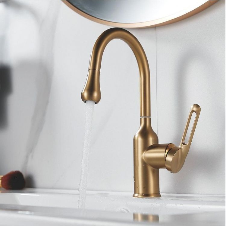 Смеситель для раковины Raffine F101G цвет Золотой сатин Смеситель для раковины Raffine F101G цвет Золотой сатин