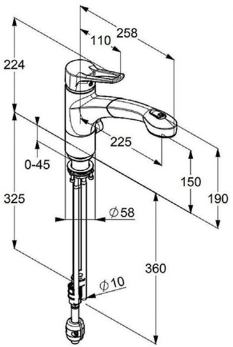 Смеситель для кухни Kludi MX 399458262 Мокка Хром