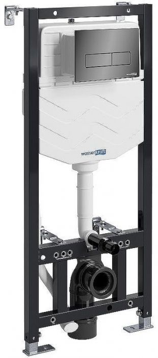 Инсталляция WasserKRAFT Aller 10TLT.010.ME.PB03 для унитаза с Черной глянцевой клавишей смыва