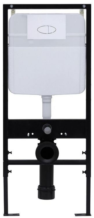 Инсталляция Logan Oval 299422 для унитаза с клавишей смыва цвет Белый