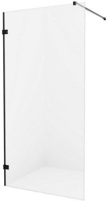 Душевая перегородка New Trendy Avexa Black 110 EXK-1628 профиль Черный стекло прозрачное