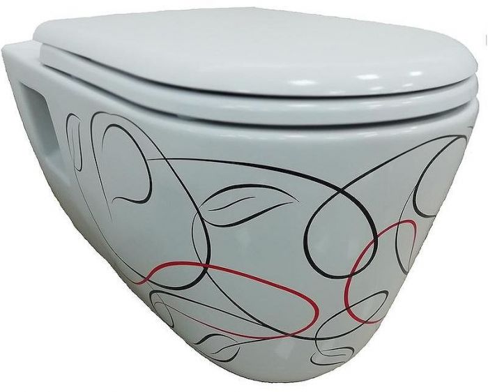 Унитаз Creavit Patera TP328.001Z0 подвесной Белый с декором без сиденья