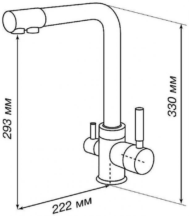 Смеситель для кухни Aquaton Руан 1AX004FCXX210 Графит