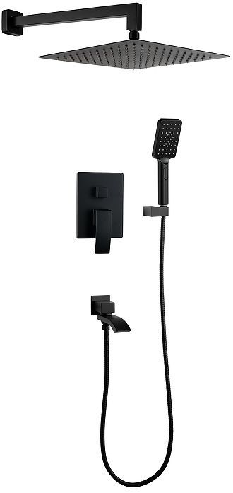 Душевая система FILARETE Waterfall FL1010BL цвет Черный матовый