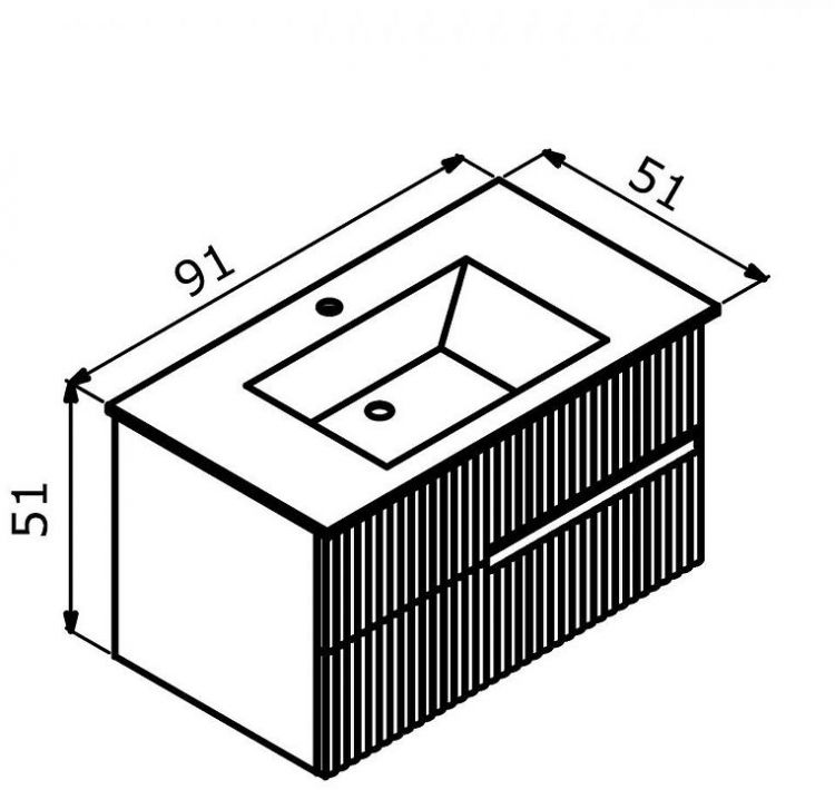 Тумба с раковиной Orka Moonlight 90 5003445 подвесная цвет Антрацит матовый