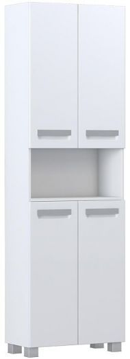 Шкаф пенал Vigo Plaza 60 314 с бельевой корзиной цвет Белый