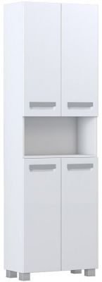 Шкаф пенал Vigo Plaza 60 314 с бельевой корзиной цвет Белый