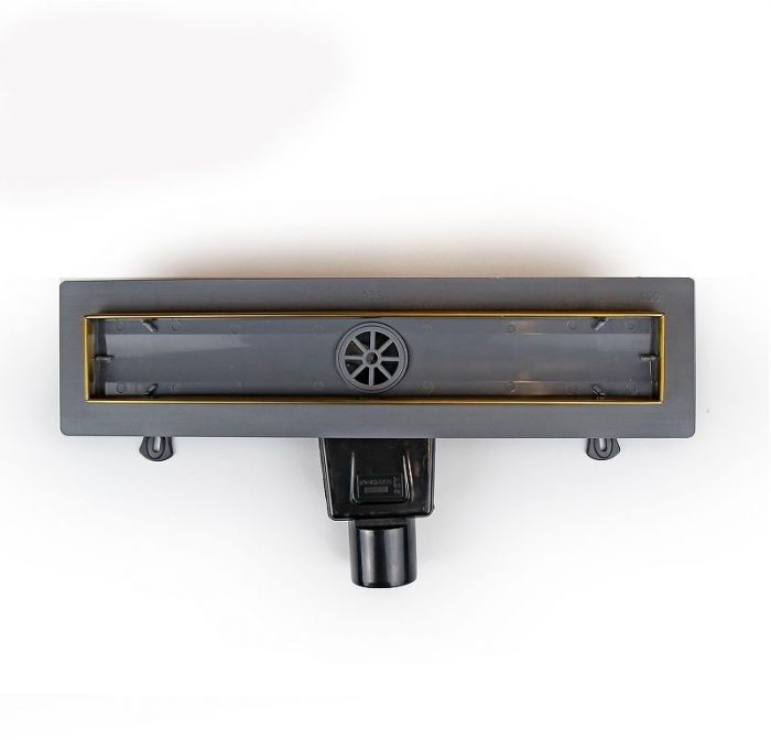 Душевой лоток RGW Drain Leo-31Gb-40 60213140-06 с решеткой Золото брашированное / под плитку