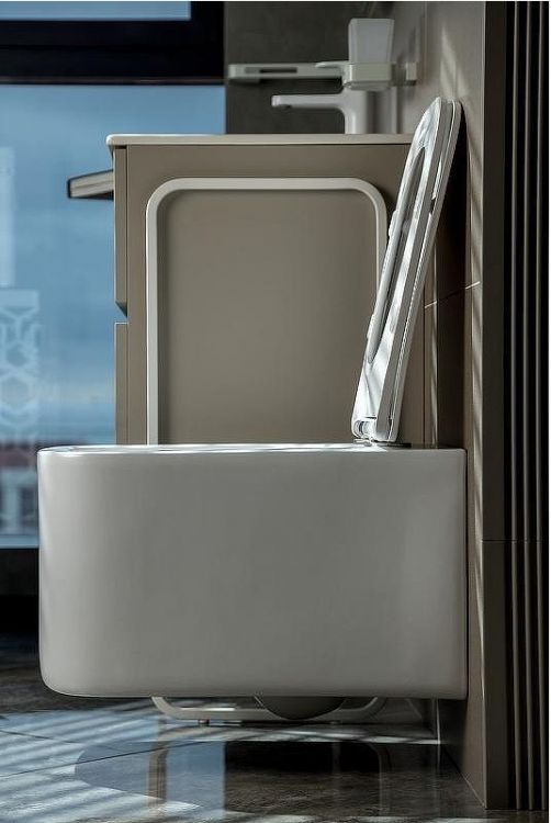 Унитаз Boheme Mane 970-SET-MW подвесной Белый матовый с сиденьем Микролифт