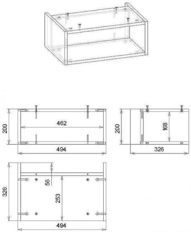 Ниша для тумбы Бриклаер Кристалл 50 4627125416842 Дуб крафт табачный