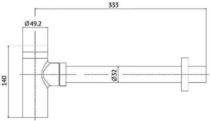 Сифон для раковины AQUAme AQM7010GM Оружейный металл