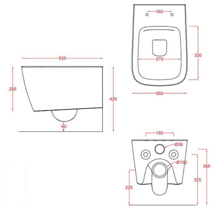 Чаша унитаза ARTCERAM A16 ASV003 12 00