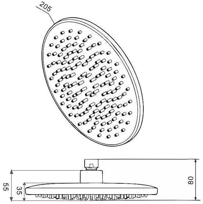 Верхний душ D-Lin D61065-1 цвет Хром