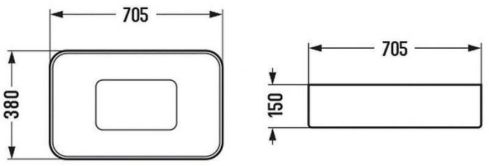Раковина-чаша WeltWasser Elbach 78575-70 GL-WT 70 10000008699 Белая глянцевая