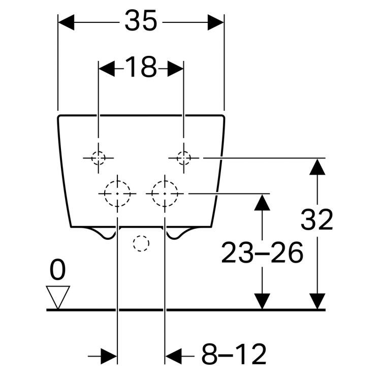 Биде подвесное Geberit it!, 231910000