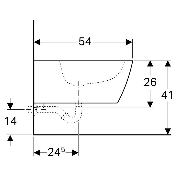 Биде подвесное Geberit it!, 231910000