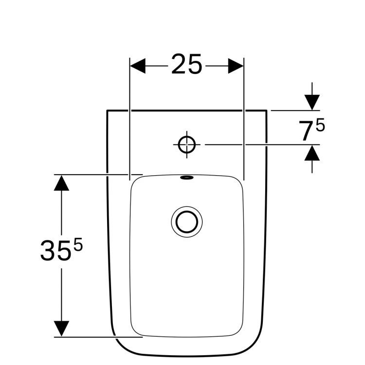 Биде подвесное Geberit it!, 231910000