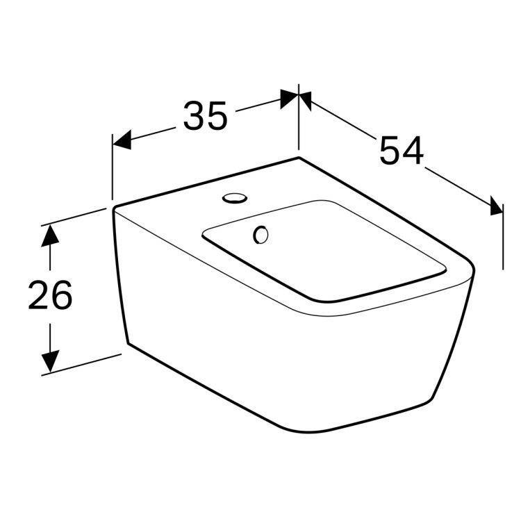 Биде подвесное Geberit it!, 231910000