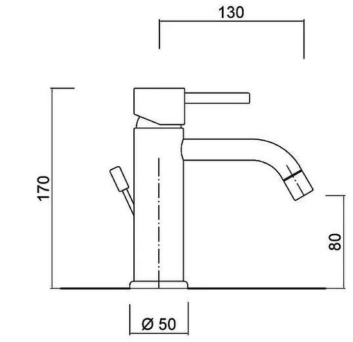 Смеситель для раковины Giulini Futuro F6545ANO Черный матовый