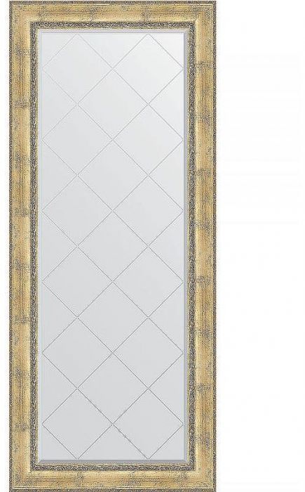 Зеркало Evoform Exclusive-G Floor 207х87 BY 6338 с гравировкой в багетной раме - Состаренное серебро с орнаментом 120