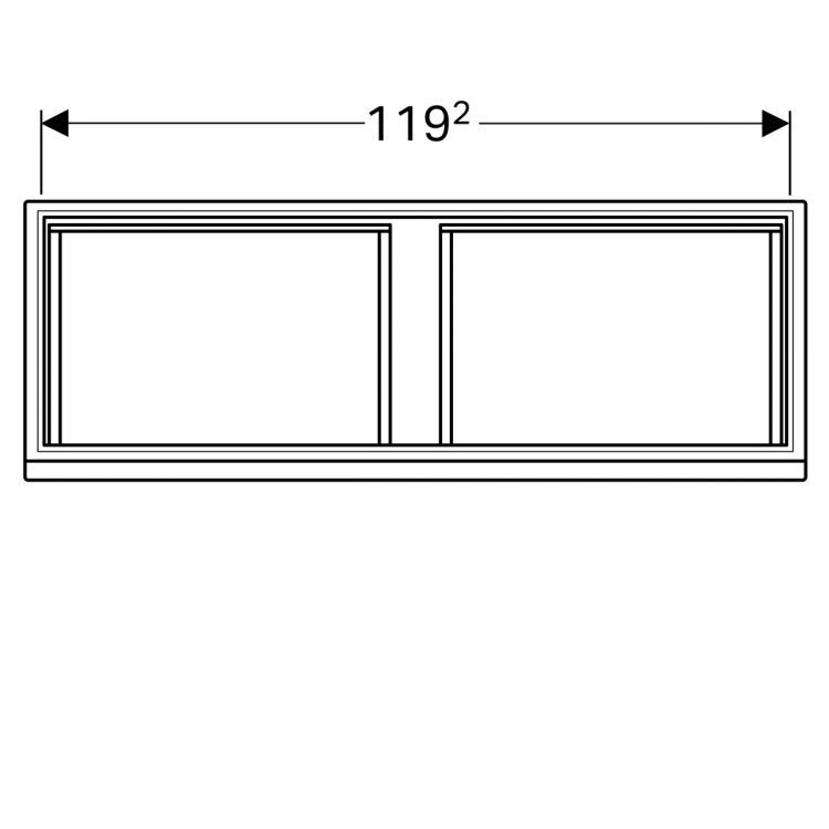 Тумба под раковину Geberit Renova Nr. 1 Plan , 123x44, белый глянец [869130000]
