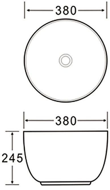 Раковина-чаша SantiLine 38 SL-1110BM Голубая матовая