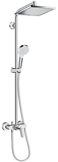 Hansgrohe Crometta E 240 SHP Душевая система 102см, с верхним душем 240х240мм., ручным дешем и однорычажным семесителем, цвет: хром  ЦЕНА по АКЦИИ