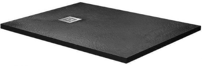 Душевой поддон из искусственного камня BelBagno Uno 120x80 TRAY-MR-UNO-AH-120/80-35-NERO-CR Черный матовый
