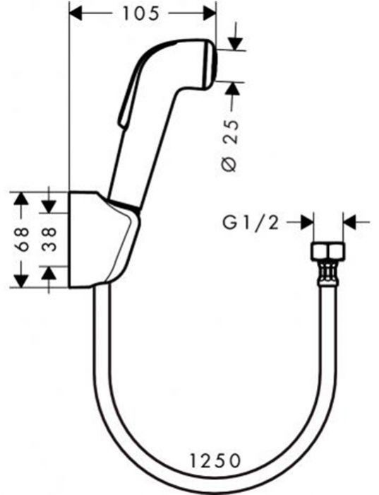 Hansgrohe Talis S Гигиенический душ, цвет: белый