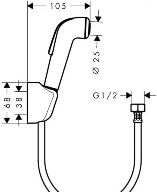 Hansgrohe Talis S Гигиенический душ, цвет: белый