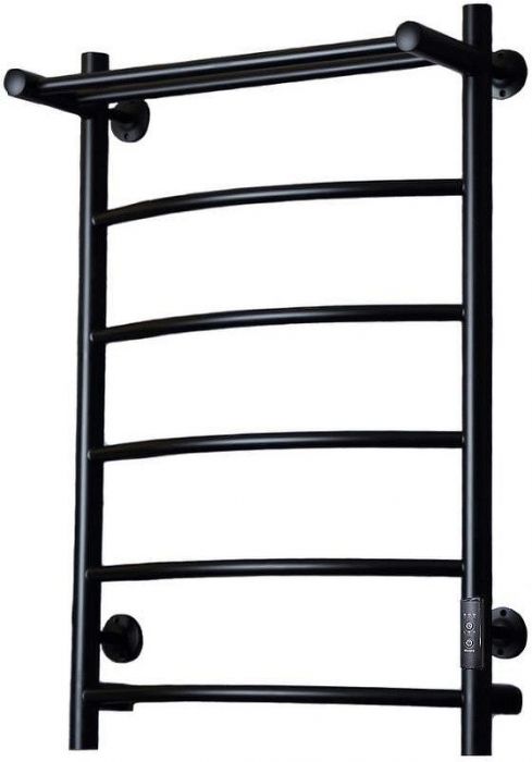 Электрический полотенцесушитель Тругор ПЭК 5П СП 80x50 с полкой Черный