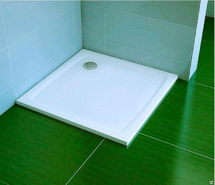 Душевой поддон из искусственного камня Ravak Perseus Pro Chrome 80х80 XA044401010 Белый