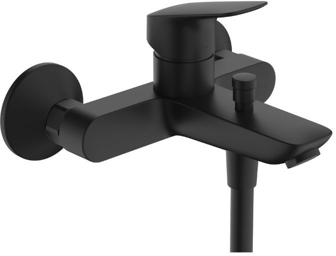 Hansgrohe Logis Смеситель для ванны, настенный, цвет: черный матовый