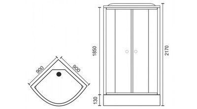 Душевая кабина Royal Bath RB 90HK6-WC-CH (белое/матовое) Душевая кабина Royal Bath RB 90HK6-WC-CH (белое/матовое)