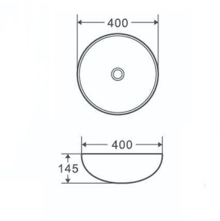 Раковина-чаша Nofer Spin 40 23595 цвет Черный мрамор