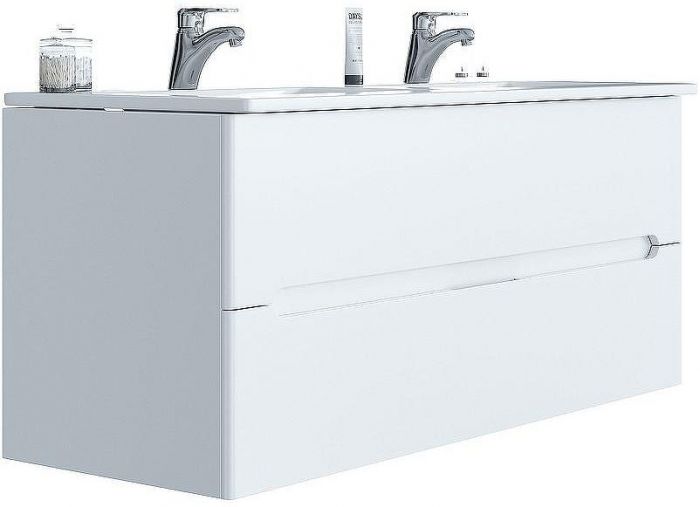 Тумба с раковиной SanVit Форма 120 kforma1201w подвесная Белая глянцевая