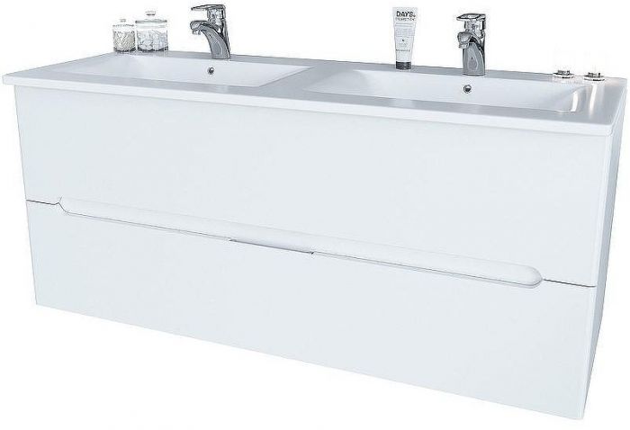 Тумба с раковиной SanVit Форма 120 kforma1201w подвесная Белая глянцевая