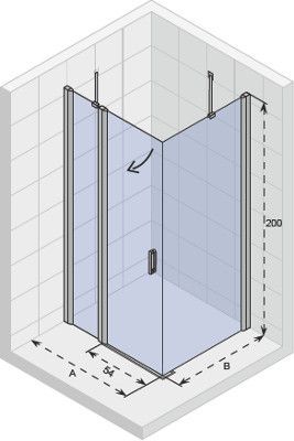 Душевой уголок RIHO NOVIK Z203 90x90 L/R, GZ7090090 Душевой уголок RIHO NOVIK Z203 90x90 L/R, GZ7090090