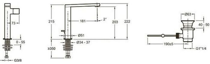 Смеситель для раковины Jacob Delafon Composed E73159-TT Титан