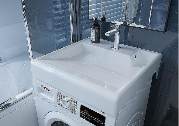 Раковина Кировит Престиж 60 на стиральную машину Белая