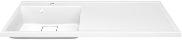 Раковина Paola Magenta 110 L с местом под стиральную машину Белая глянцевая Раковина Paola Magenta 110 L с местом под стиральную машину Белая глянцевая