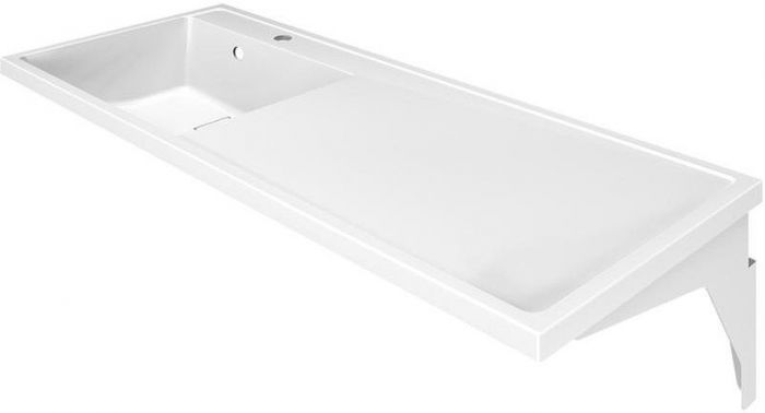 Раковина Paola Magenta 110 L с местом под стиральную машину Белая глянцевая