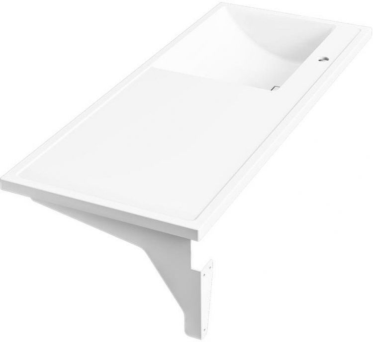 Раковина Paola Magenta 110 L с местом под стиральную машину Белая глянцевая Раковина Paola Magenta 110 L с местом под стиральную машину Белая глянцевая