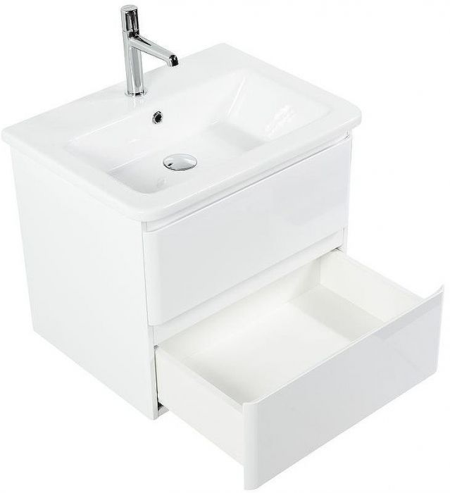 Тумба под раковину BelBagno 60 ALBANO-CER-600-2C-SO-BL подвесная Bianco Lucido